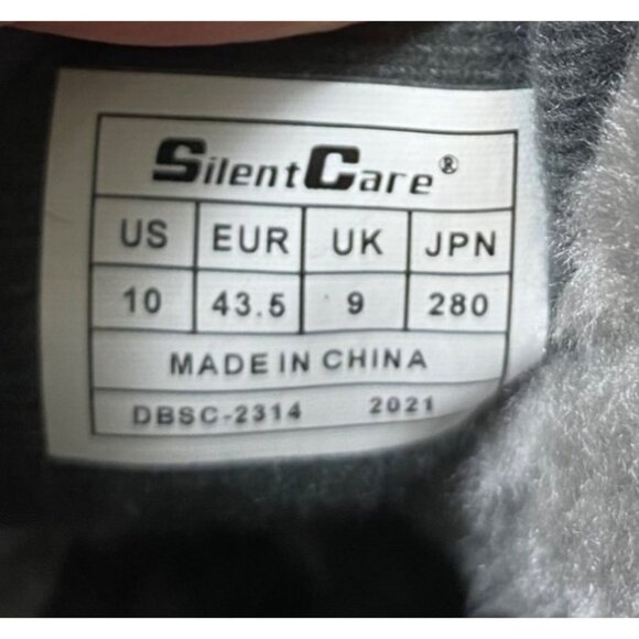 Silent Care Gray Ankle Boots Faux Fur Lining Anti Slip Lightweight Size 10 - Picture 8 of 9